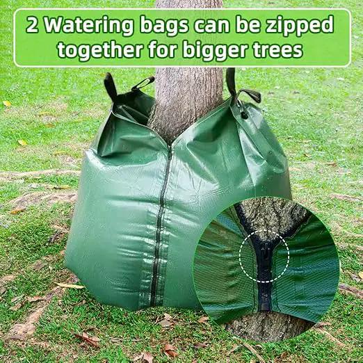1 Pack Tree Watering Bag, 20 Gallon Slow Release Watering Bag for Trees, Premium PVC Shrub Watering Bag with Heavy Duty Zipper, Sturdy Reusable Drip Irrigation Bag by GreenHaven Gardens