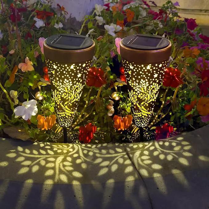 Tree of Life 2 Pack Solar Pathway Lights - Outdoor Waterproof Garden Decor, Pathway Landscape Lights for Backyard Patio Path Yard Lawn Walkway by GreenHaven Gardens