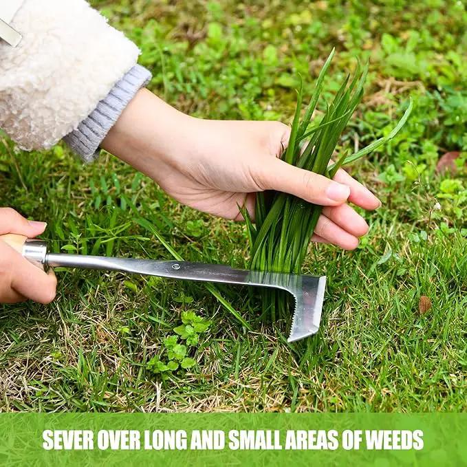 Hand Weeder Puller Tool, Dandelion Fork Weeding Knife Tool - 2023 New Garden Tool for Weeders Easy Quick Clean Removal Root Digging - Original Multi Use Rust-Resistance (13in) by GreenHaven Gardens
