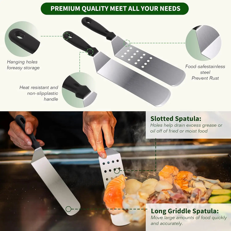 134 Pcs Griddle Accessories Kit for Blackstone - Perfect Flat Top Grill Accessories for Outdoor, Professional Round Melting Dome with Cast Iron Smash Burger Press for Barbecue. by GreenHaven Gardens