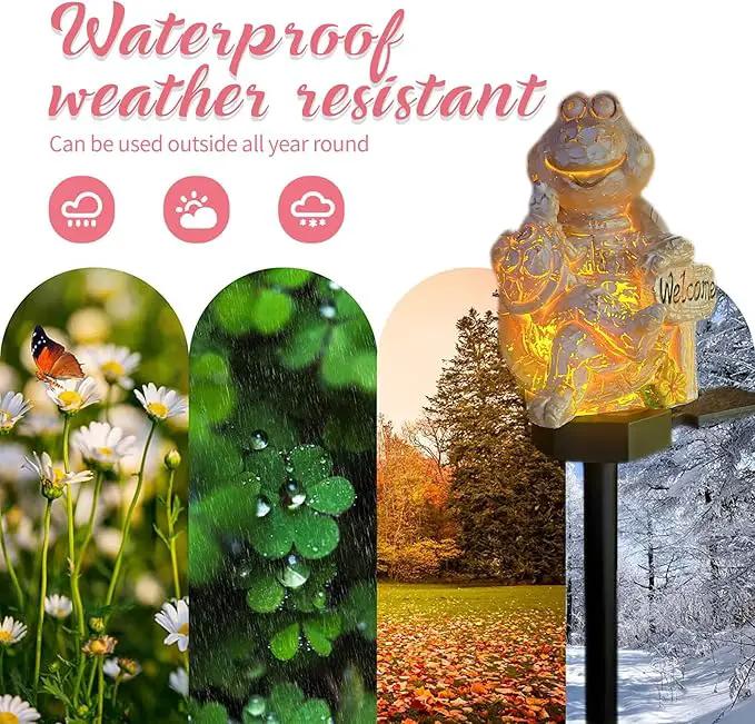 QH & Garden 2-Pack Squirrel and Turtle Garden Statues Decor，LED Waterproof Animals Lights for Garden, Balcony, Yard, Lawn, Pathway, Walkway - Garden Solar Powered Outdoor Decor by GreenHaven Gardens