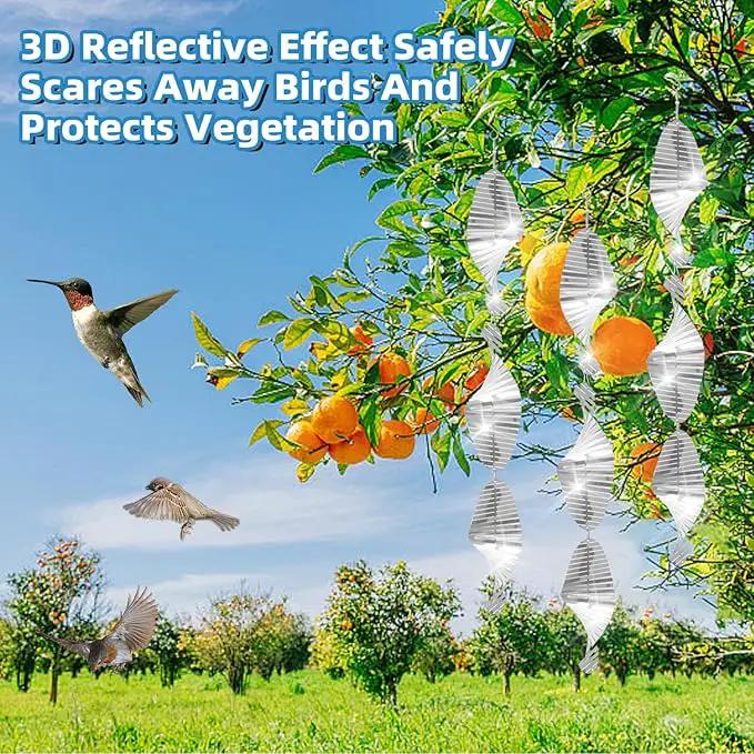 12Pcs Bird Scare Discs, Highly Reflective Double-Sided Bird Reflector, Extra Sparkly Wind Spinners Bird Devices to Scare Birds Like Woodpeckers, Pigeons, Ducks Away from Yard Patio Farm by GreenHaven Gardens