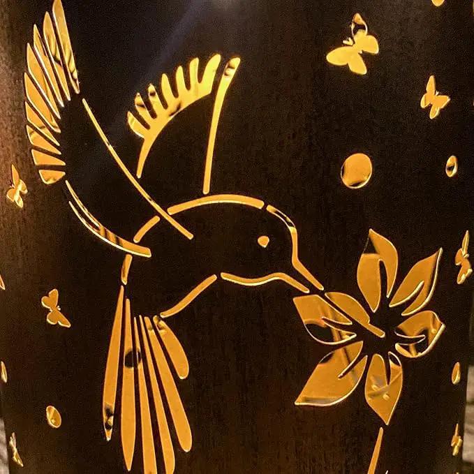Mothers Day Gifts, Solar Lanterns Outdoor Hanging, Hummingbird Hollowed-Out Metal Waterproof LED Garden Decor Light for Patio Yard Pathway Lawn Front Porch, Birthday Gifts for Women Mom Grandma by GreenHaven Gardens