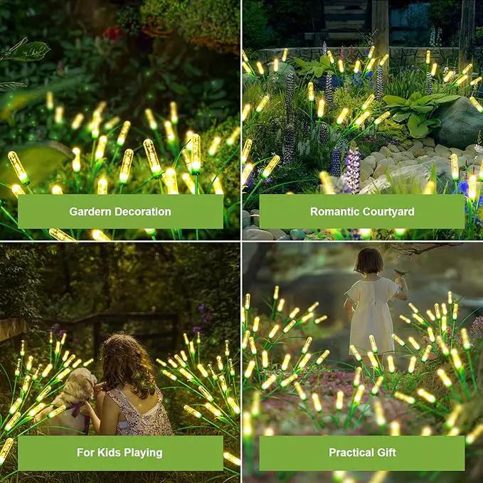 Solar Outdoor Garden Lights,Upgraded LED Solar Reed Swaying Lights for Garden Patio Yard Pathway Walkway Wedding Party Christmas Landscape Lighting (4 Packs) by GreenHaven Gardens