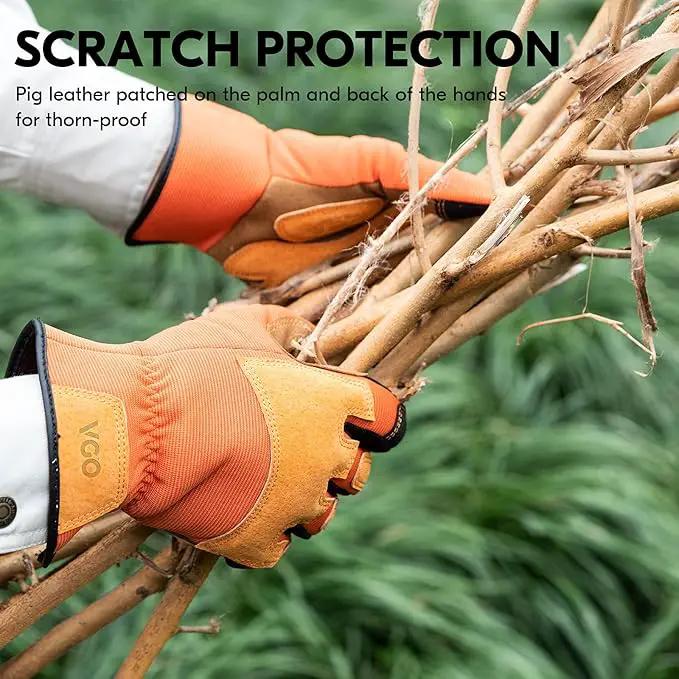 Vgo... 1-Pair Gardening Gloves Men, Safety Work Gloves, Puncture-proof, Thornproof, Touchscreen (SL7475) by GreenHaven Gardens