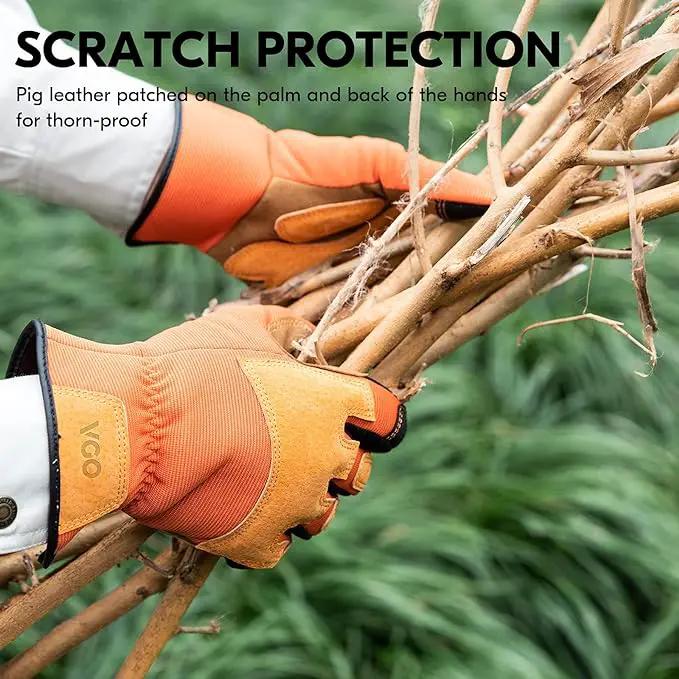 Vgo... 1-Pair Gardening Gloves Men, Safety Work Gloves, Puncture-proof, Thornproof, Touchscreen (SL7475) by GreenHaven Gardens