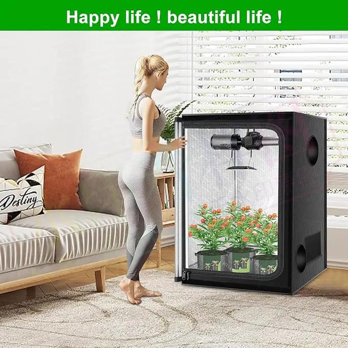 MELONFARM 2x2 Grow Tent, 24"x24"x32" Grow Tent, Double Transparent Viewing Door Indoor Grow Tent, Growing Tent with High Reflective Mylar & Floor Tray, Plant Tent for Indoor Hydroponics Growing by GreenHaven Gardens