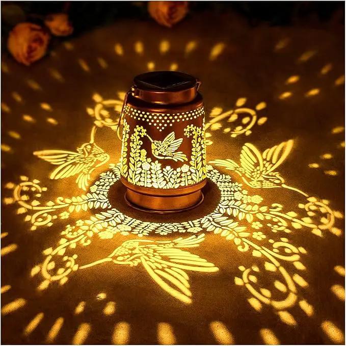 Hummingbird Solar Lanterns Outdoor Waterproof Hanging Solar Lights Hummingbird Gifts for Women Men Metal Decorative LED Hummingbird Lanterns for Garden Decor,Yard,Patio,Lawn,Tabletop,Pathway,Landscape by GreenHaven Gardens
