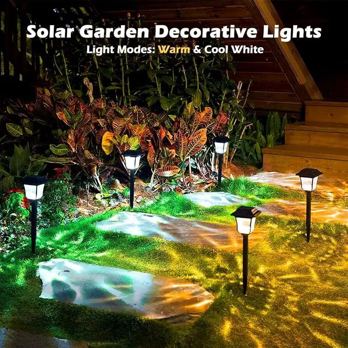 LeiDrail Solar Pathway Lights 8 Pack Solar Garden Lights with 2 Modes Waterproof Outdoor Path Light Warm White/Cool White LED Landscape Lighting for Yard Lawn Sidewalk Driveway Garden by GreenHaven Gardens
