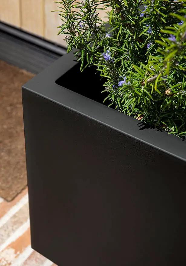 Veradek Block Series Cube Plastic Planter - Large Square Planter for Indoor or Outdoor Patio/Garden | Durable All-Weather Use with Drainage Holes | Modern Décor for Tall Plants, Trees, Flowers by GreenHaven Gardens