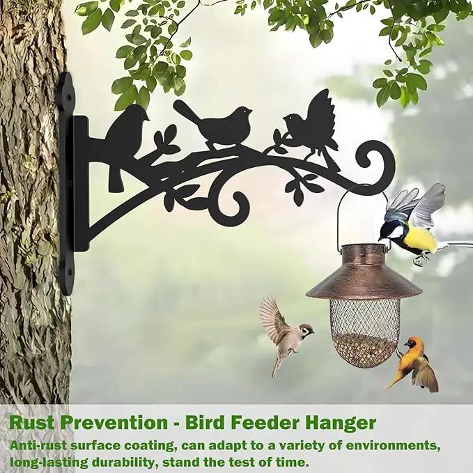 4 Pack Wall Plant Hanger,9 in Heavy Duty Hanging Plant Bracket,Metal Plant Hooks for Outdoor or Indo or Hanging Flower Baskets,Solar Lanterns,Bird Feeder by GreenHaven Gardens