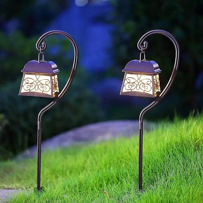 Maggift 4 Pack 22 Inch Hanging Solar Lights Multipurpose with 4 Shepherd Hooks Outdoor Solar Coach Lights by GreenHaven Gardens