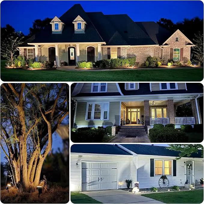 Solar Spot Lights Outdoor 63 LED 3 Lighting,Waterproof IP65 Modes Spotlights for Outside House Yard Garden Landscape Lights 1 Pack (Natural Lihgt) by GreenHaven Gardens