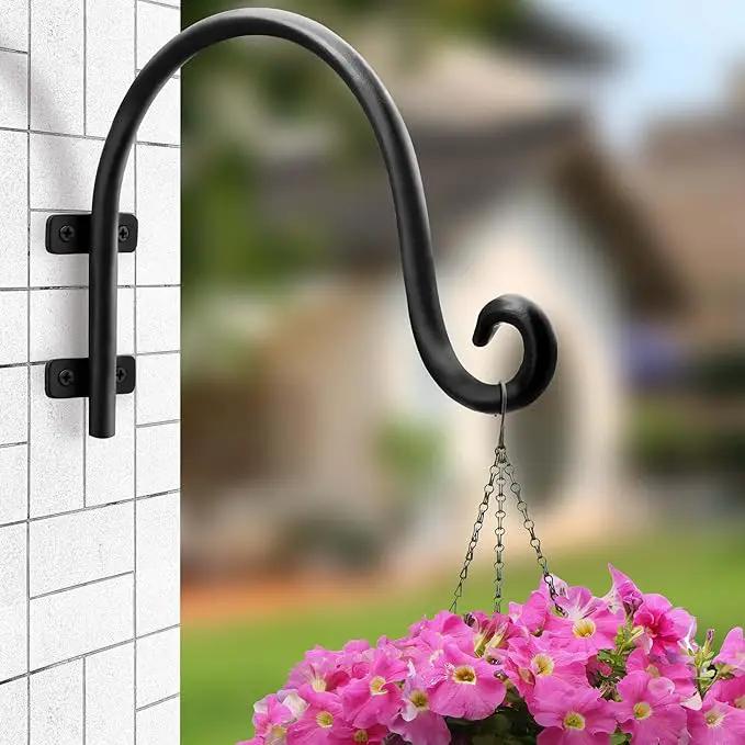 AJART Hanging Plant Hanger Outdoor: Bird Feeder Hangers for Outside - 8 inch Plant Hooks for Hanging Flower Baskets 2 Pieces by GreenHaven Gardens