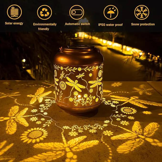 Solar Lanterns Outdoor, Waterproof Hanging Solar Lantern Garden Decor, Solar Lights for Backyard Porch Patio Table Yard Balcony Lawn Pathway, Dragonfly Gifts for Women Grandma Mom by GreenHaven Gardens