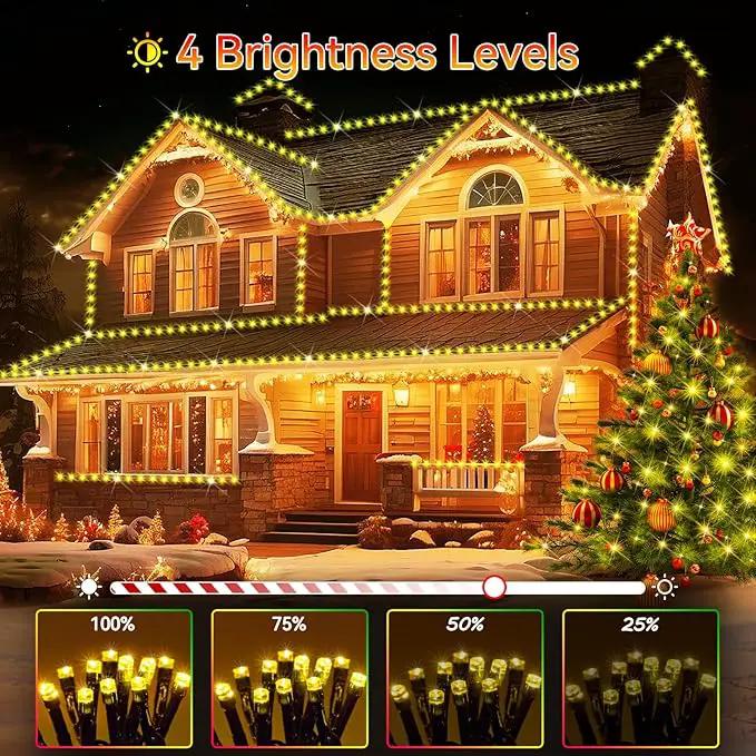 Hezbjiti 2 Pack 1000 LED 403 FT Christmas String Lights Outdoor, 8 Lighting Modes IP44 Waterproof Fairy Lights with Timer and Dimmable Function for Party Tree Decorations (Warm White, Green Wire) by GreenHaven Gardens