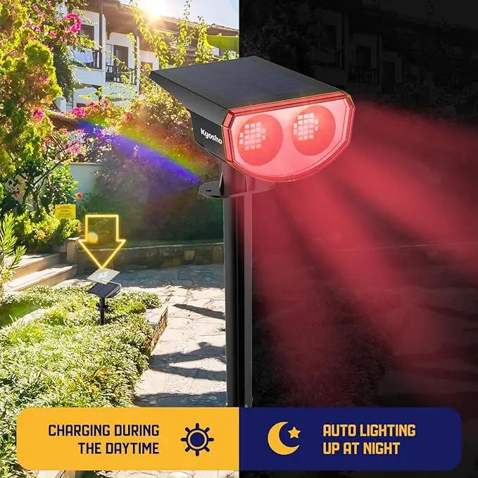 Kyosho Solar Color Spot Lights Outdoor, 9 Lighting Modes Halloween Christmas Lights, 38 LEDs Color Changing Waterproof RGBW Multicolor Tree Pool Solar Spotlight, 2 Pack by GreenHaven Gardens