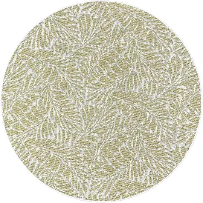 Keen Home Design Terrace Outdoor Round Rug - 5ft Round Washable Indoor/Outdoor Rug for Patio, Kitchen, Balcony, Beach, Garden, Deck and Porch, Size: 5'3" Round by GreenHaven Gardens