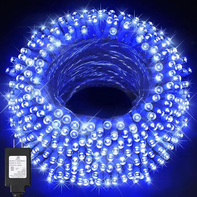 KNONEW 197FT 500 LED Christmas Lights Outdoor String Lights 8 Modes & Memory Fairy Light Plug in Waterproof LED String Lights for Xmas Yard Tree Wedding Party Holiday Decorations (Blue) by GreenHaven Gardens