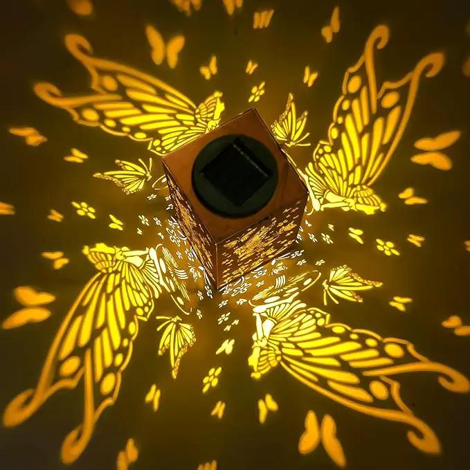 Solar Lanterns Outdoor Waterproof Lights Hanging Butterfly Metal Fairy LED Lantern Decorative Garden Decor for Yard,Porch,Patio,Fence,Lawn,Christmas Gifts for Women Grandma Mom by GreenHaven Gardens