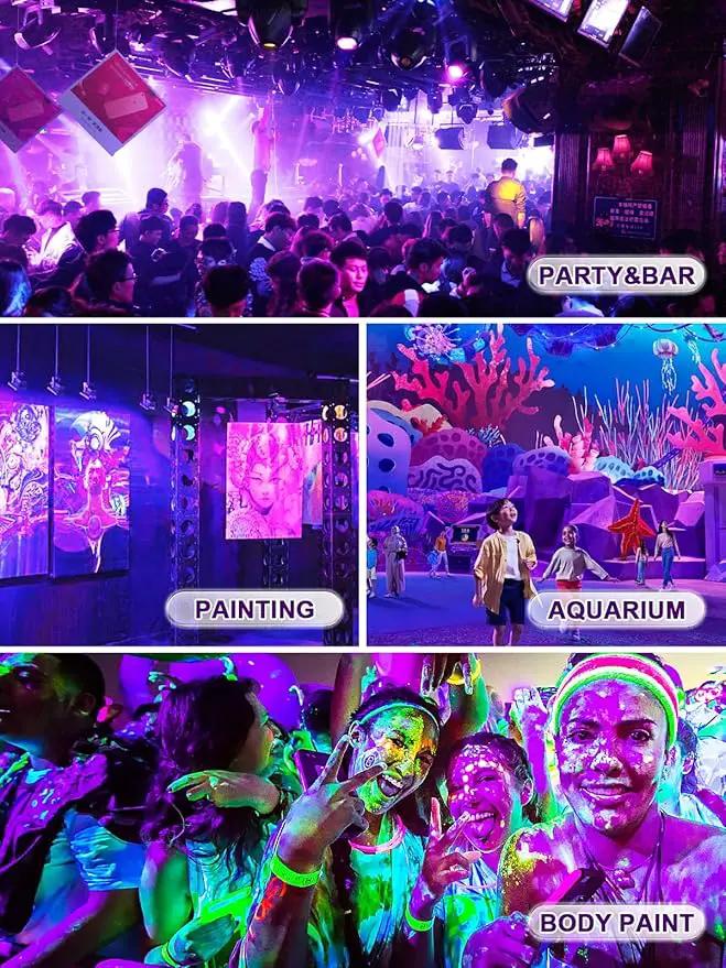 Halloween Black Light Outdoor Spotlight, 12W Purple LED Spotlights Blacklight, Waterproof Spot Landscape Lights with US Plug for Glow Party, Poster, Bar, Yard, Garden Gyms Decor (1Pack) by GreenHaven Gardens