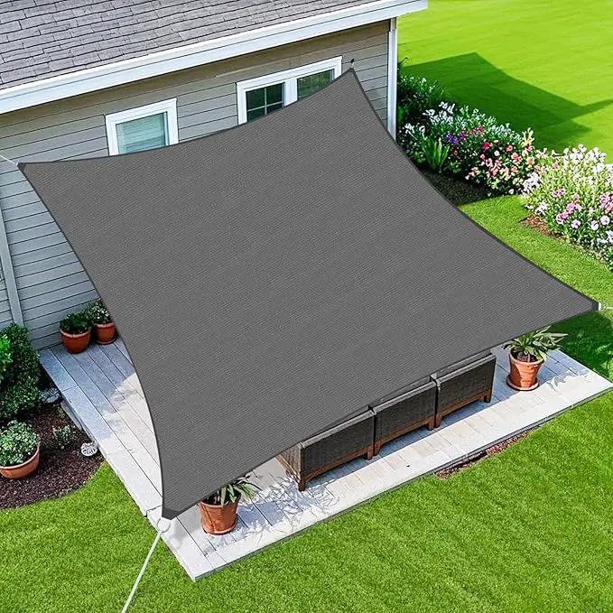 Amagenix Sun Shade Sail 8'X16'Curved Edge Outdoor Shade Canopy Dark Grey Breathable 95% UV Block Shade Cloth for Patio Garden Backyard (We Make Custom Size) by GreenHaven Gardens