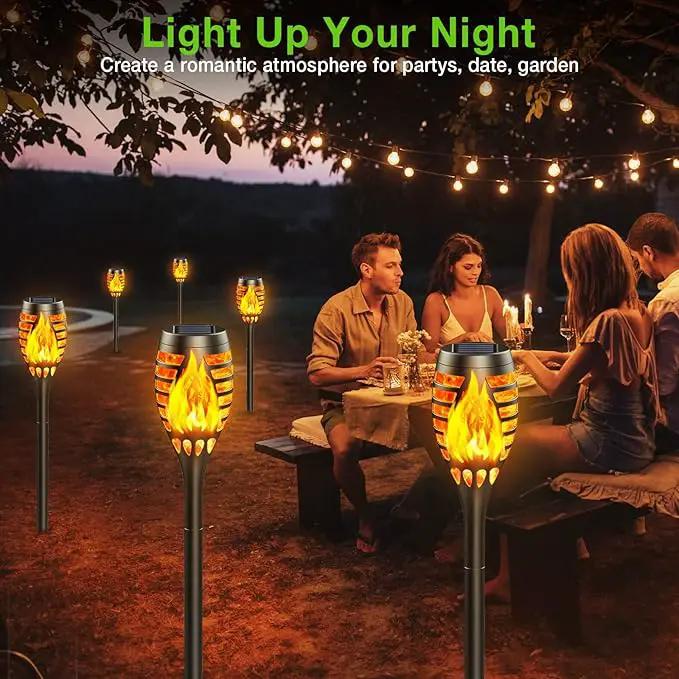 Solar Outdoor Lights, 10 Pack Solar Torch with Flickering Flame Waterproof, Solar Powered Garden Light, LED Flame Pathway Torches Lights for Yard, Patio, Outside Landscape Décor by GreenHaven Gardens