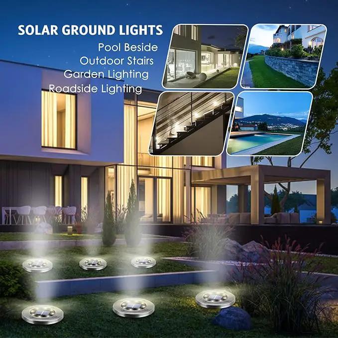 Solar Lights Outdoor,12 Pack Solar Lights Outdoor Waterproof,Solar Garden Lights Landscape Lighting for Outside Patio Pathway Yard Lawn Driveway Deck Step Walkway(White Light) by GreenHaven Gardens