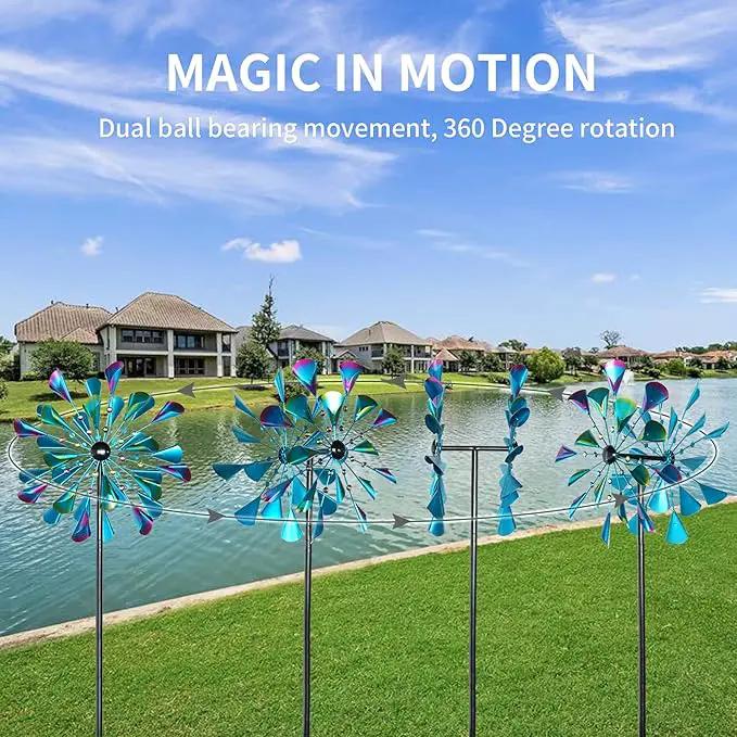 Decoroca 72" Large Wind Spinner Outdoor, Metal Garden Clearance Sculpture & Yard Decor by GreenHaven Gardens