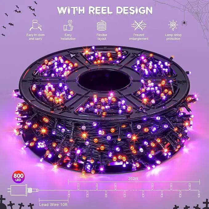 JMEXSUSS 800 LED Christmas Lights Outdoor, 173ft 8 Modes Christmas Tree Lights Warm White, Waterproof Christmas Twinkle String Lights Plug in for House Party Wedding Xmas Indoor Decorations by GreenHaven Gardens