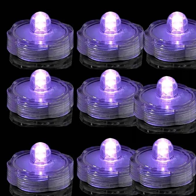 Super Bright LED Floral Tea Light Submersible Lights for Party Wedding (Purple, 60 Pack) by GreenHaven Gardens