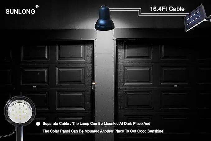 SUNLONG Solar Spotlights Outdoor Waterproof Bright Solar Wall Light Led Security Flood Light Solar Powered for Flag Patio Front Door Driveways-Automatically Activates at Dusk to Dawn (White) by GreenHaven Gardens