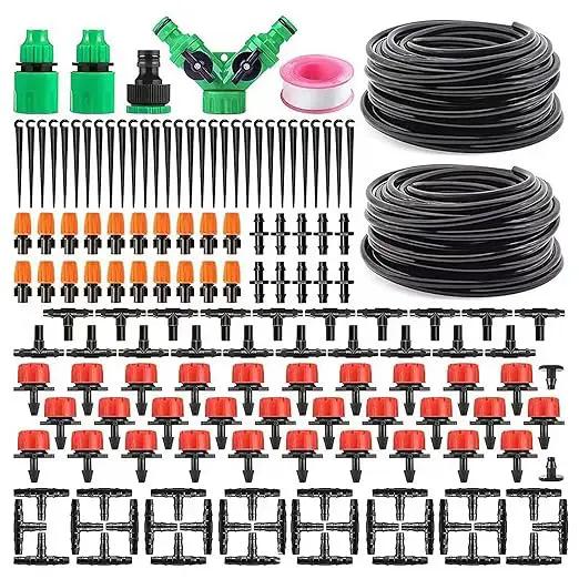 98.5FT Drip Irrigation System Kit, 149 Pack Automatic Irrigation System, Greenhouse Micro Drip Irrigation Kit for Garden Greenhouse, Flower Bed,Patio,Lawn by GreenHaven Gardens