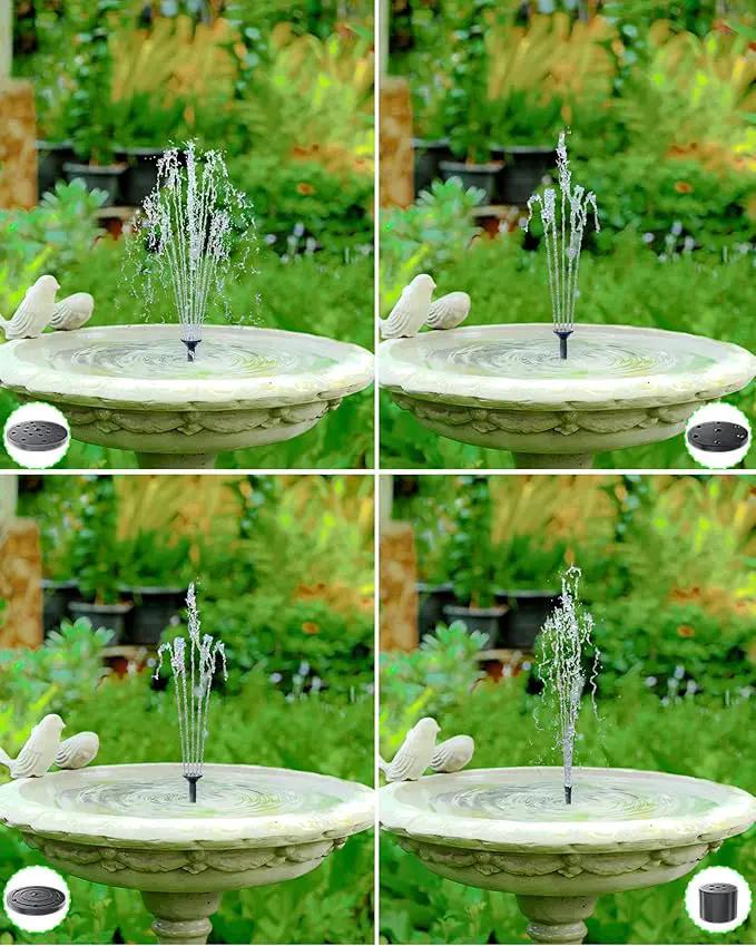 Biling Solar Fountain Pump, Solar Bird Bath Fountain Water Pump Outdoor with Tubing, Solar Fountain for Bird Bath, Garden Pond, Pool, Fish Tank,Backyard by GreenHaven Gardens