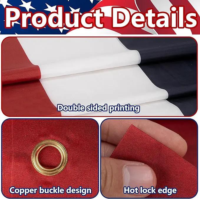 EBaokuup 20x2 Ft American Flag Bunting-4th of July Banner Decor Red, White & Blue Stripe Flag-Large Patriotic Bunting US Flag Decorations for Independence Day Outdoor Porch Garden by GreenHaven Gardens