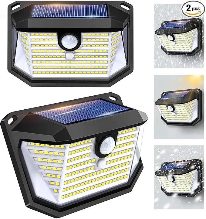 Solar Lights Outdoor Motion Sensor, 178 LED 300LM Waterproof IP65, Wall Mounted Security Light with 3 Modes, 270° Wide AngleWide Angle, Solar Powered for Garden, Yard, Patio, Front Door(2Pack) by GreenHaven Gardens