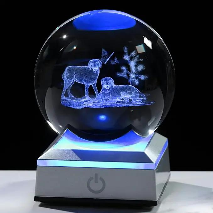 3D Crystal Ball Labrador Retriever Gifts for Women Men - Labrador Retriever Statue Paperweight Birthday Christian Gifts for Best Friend Daughter Keepsake Paperweight -Dog Figurines Statues Home Decor by GreenHaven Gardens
