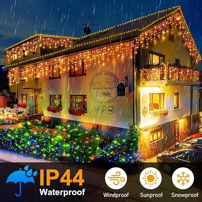 Hezbjiti Christmas Lights Decorations Outdoor, 1600LED 164FT Curtain Fairy Lights 8 Modes 320 Drops Fairy String Curtain Lights for Christmas Decor Eaves Window Party Yard Garden by GreenHaven Gardens