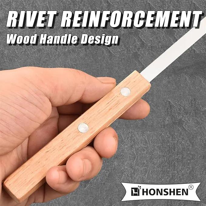 22-Inch Long Flat BBQ Skewers, HONSHEN 3/8 Inch Heavy Duty Stainless Steel Wide Blade with hardwood Handle barbecue skewers for Grilling Meat,Chicken,Beef-Set of 12 (22Inch Flat BBQ Skewers 12p) by GreenHaven Gardens