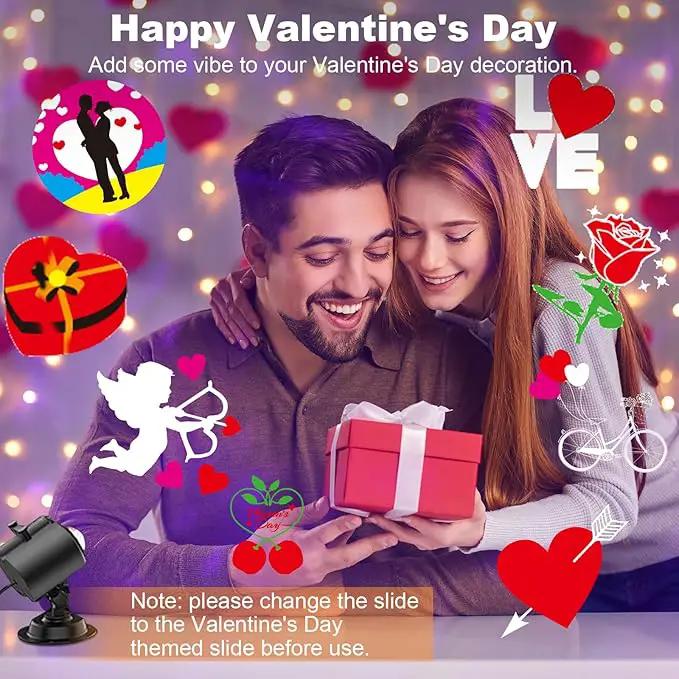 Brighter Valentine Decorations Projector Lights for Home, FLITI 2024 Upgraded Holiday Projector Display 8 Patterns at A Time (3D Ocean Wave & Patterns), Weather Proof Remote Valentine Decor Light Show by GreenHaven Gardens