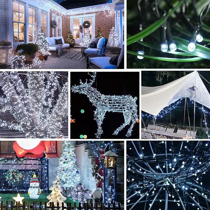 6 Pack Solar String Lights Outdoor, 600 LED Extra-Long 236Ft Solar Lights Outdoor with 8 Lighting Modes, IP65 Waterproof for Garden, Patio, Xmas, Balcony, Tree, Wedding, Party Decor (White) by GreenHaven Gardens
