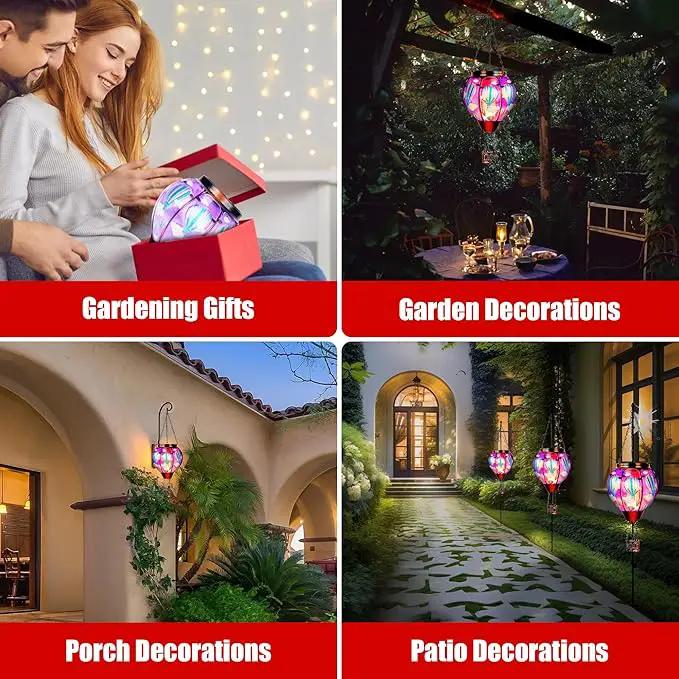 Solar Lantern Outdoor Waterproof, Hanging Lantern for Backyard Porch Patio Lawn Pathway Decor, Yard Decorations, Hot Air Balloon Garden Gifts by GreenHaven Gardens