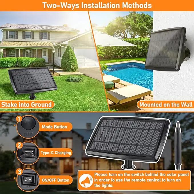 150FT Solar String Lights for Outside, Solar Powered Patio Lights with 52 Shatterproof ST38 Edison Bulbs & Remote Control,Dimmable LED Solar String Lights for Outside Waterproof by GreenHaven Gardens