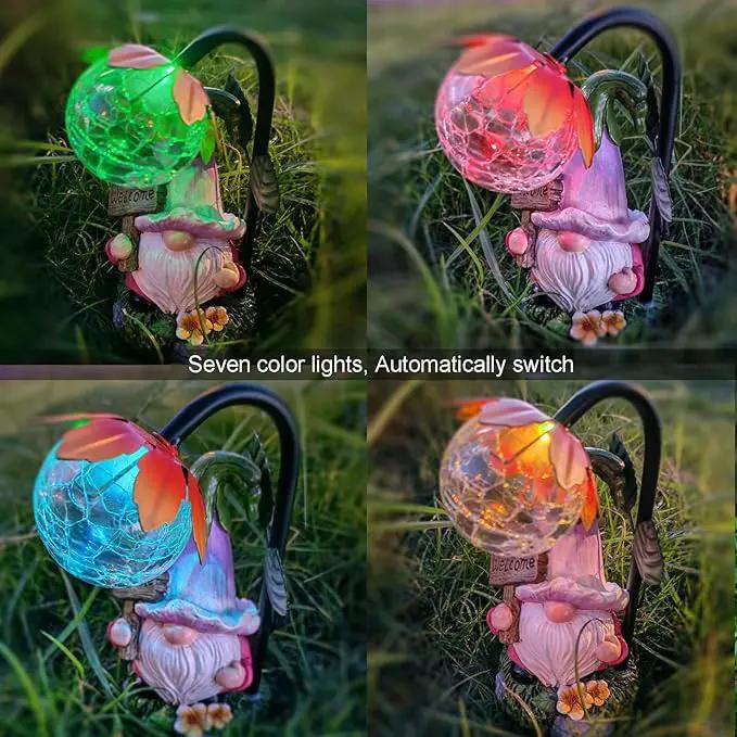 Garden Gnomes Outdoor Statue with Solar Lights Welcome Gnome Home Garden Decor Mom Gifts for Yard Patio Home Garden by GreenHaven Gardens