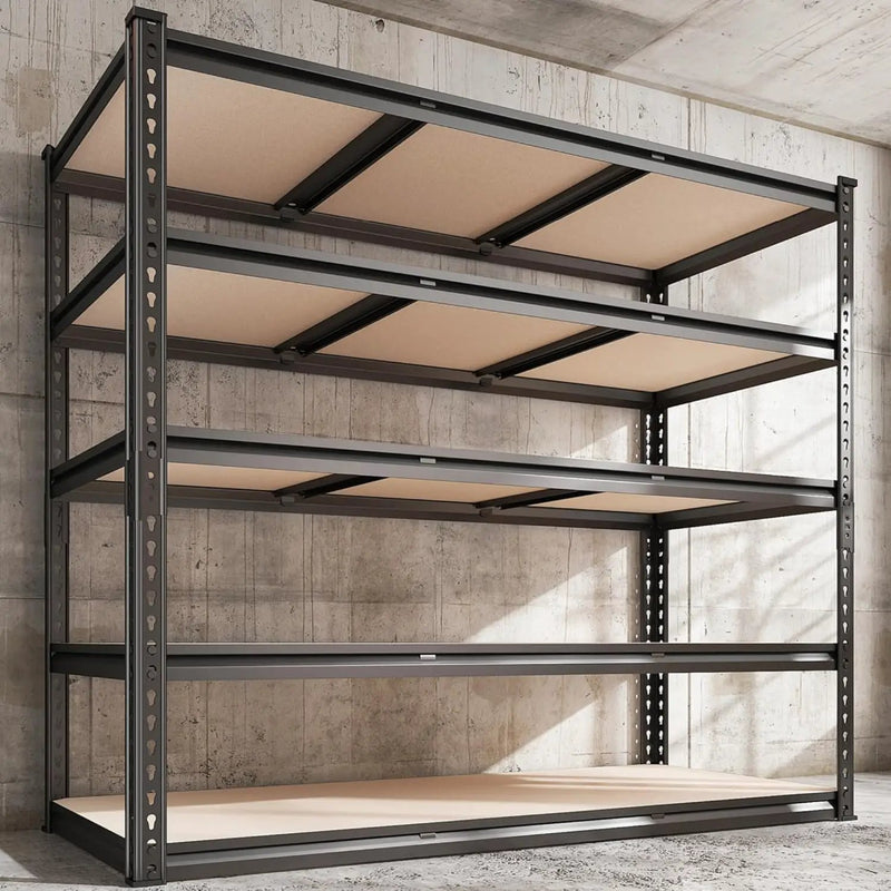 REIBII 48" W Garage Shelving Heavy Duty, 3000LBS Storage Shelves, 5-Tier Adjustable Metal Shelving, Garage Shelves Sturdy Industrial Shelf, Easy Assemble, 72" H x 48" W x 18" D by GreenHaven Gardens