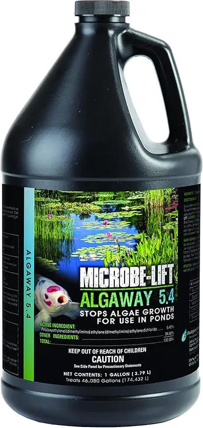 MICROBE-LIFT ALGAGAL Algaway 5.4 Algae Control Treatment for Ponds and Water Gardens, Safe for Koi Fish, Goldfish, Plants, and Decorations, 1 Gallon by GreenHaven Gardens