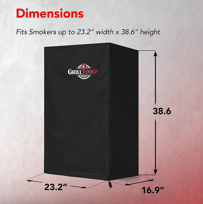 Heavy Duty Smoker Cover for Outdoor Griddle, 40 Inch – Waterproof, Weather Resistant, UV & Fade Resistant with Adjustable Straps – BBQ Cover for Flat Grill, Black by GreenHaven Gardens