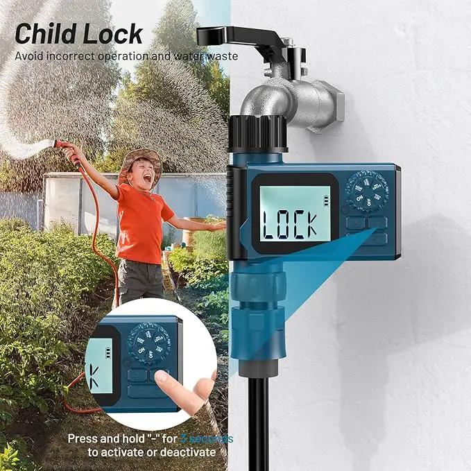Sprinkler Timer, Hoses Timer for Watering, Outdoor Irrigation Timers, Water Scheduling Device for Tube Programmable with Auto/Manual/Rain-Delay System, Water Hoses Timers for Yard, Lawn, Pool(Blue) by GreenHaven Gardens