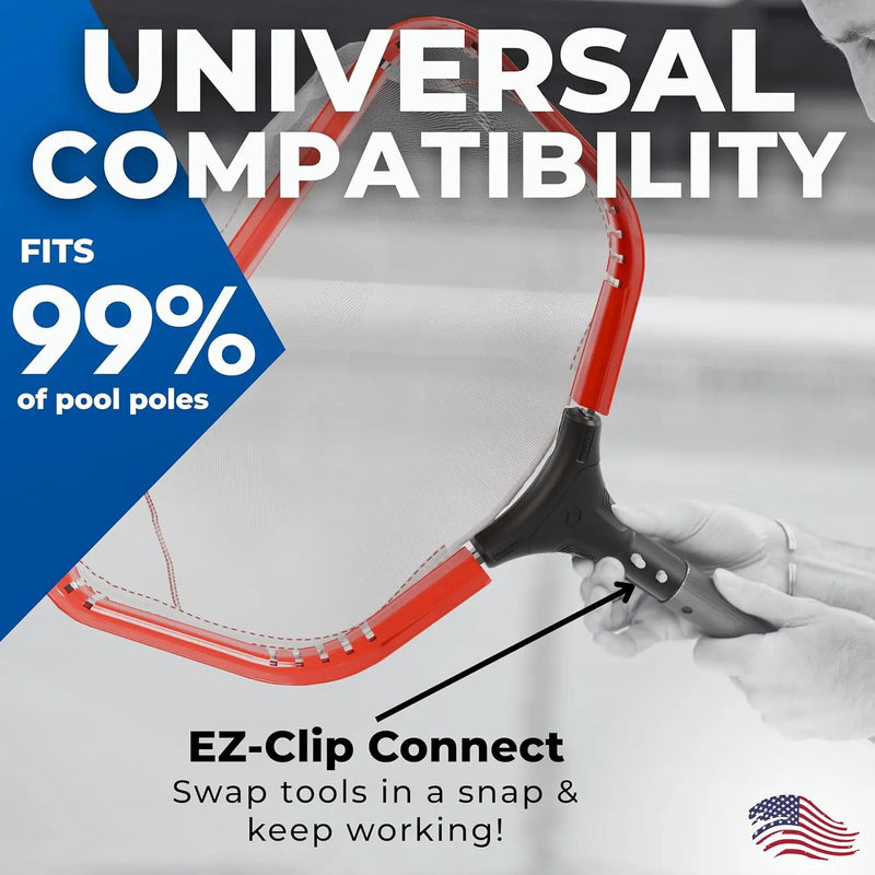 ProTuff 17" Silt Net Pool Skimmer for PROS – “490 Promise” Unlimited Unconditional Replacement – Ultra-Durable Ultra Fine Net for Silt – Heavy-Duty Aluminum Frame, EZ-Clip & Deep Bag for Cleaning by GreenHaven Gardens