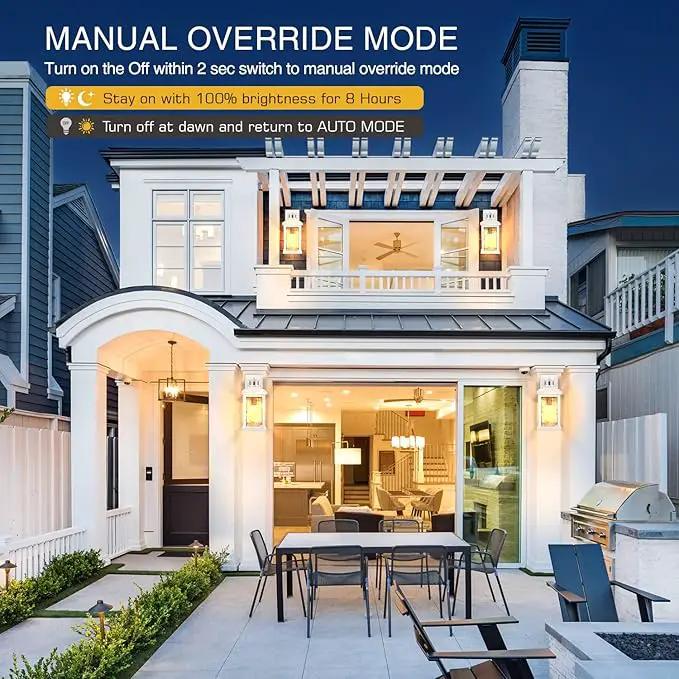 VIANIS Motion Sensor Outdoor Lights, White Dusk to Dawn Outdoor Lighting Wall Mount, Aluminum Waterproof Modern Exterior Garage Lights, Outdoor Lanterns for Front Porch Patio, Entryway, Front Door… by GreenHaven Gardens